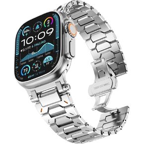 KADES Compatible with Apple Watch Band 49mm 46mm 45mm 44mm 42mm, Upgraded Solid Metal Connector Band for Apple Watch Ultra 2/1, for Apple Watch Series 10/9/8/7/SE(2nd)/6/5/4/SE/3/2/1