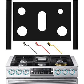 غطاء موقد ، واقيات علوية موقد لـ Samsung Gas Range ، أغطية موقد غاز قابلة لإعادة الاستخدام بسمك 0.4 مم ، بطانة موقد غير لاصق متوافقة مع موقد غاز سامسونج ، واقي موقد قابل للغسل in Kuwait