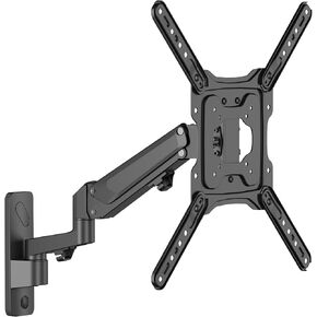 Mount-It! Height Adjustable TV Wall Mount - Full Motion, Pull Down and Vertical Adjustment, Fits 23-55 Inch Screens, Max VESA 400x400mm, Swivel and Tilt Capabilities, 50.6 Lbs Capacity