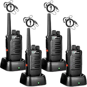 Wanneton F1 GMRS walkie talkies for Adults Long Range,One-Key decoding Copy Frequency, Compatible with Most Portable Handle Two Way radios,16 CH, 205 Privacy Codes, VOX, Scan, programmable(2 Pack)