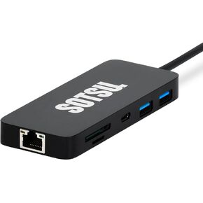 SOTSU USB-C Hub | Dual Display 4K: HDMI + USB C | 10 in 1 Docking Station | 10Gbps USB-C*3 | USB-A 3.0*2 | 100W PD | Gigabit Ethernet | SD/TF | Sutiable For MacBook/DELL/HP/Lenovo/Surface/iPad/tablet