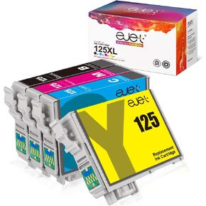 ejet Higher Yield 63XL Color Ink Cartridges Replacement for HP 63 Color Ink Cartridge 63XL to use with OfficeJet 3830 Envy 4520 4512 Officejet 4650 5255 Deskjet 1112 3634 3632 Printer (2 Tri-Color)
