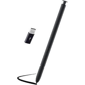 Black Galaxy S23 Ultra Pen Without Bluetooth for Samsung Galaxy S23 Ultra 5G Touch Screen Stylus Pen Replacement for Samsung Galaxy S23 Ultra S Pen with Type-C Convertor