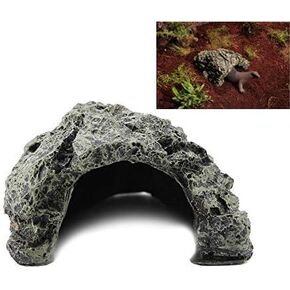 Reptile Hideouts Basking Platform Reptile Hide Lizards s Resin Hiding Cave Ornament for Aquarium Reptile Terrarium(S)