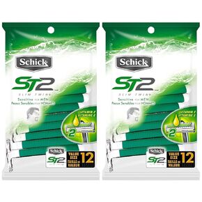 Schick ST2 for Men Sensitive Skin Disposable Razor - 12 ct - 2 pk