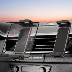 ELOHEI Car Phone Tablet Mount for Z Fold 6, [Thick Cases Friendly] ipad Holder for Car Air Vent Dashboard Compatible with Samsung Galaxy Z Fold 6 5 4 3/iPad Pro iPad Air Pixel(Air Vent-S6)