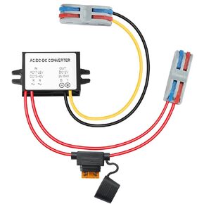 AC/DC 15-40V to DC 12V 3A Step Down Converter, DC-DC 24V/36V AC 24V/36V to DC 12V Buck Voltage Converter IP68 Waterproof Transformer for Car Cart Truck Boat Vehicle