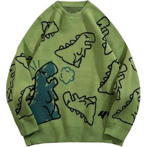 Aelfric Eden Mens Color Patchwork Oversized Sweater Knit Jumper Pullover Unisex Blue Flame Long Sleeve Casual Sweaters