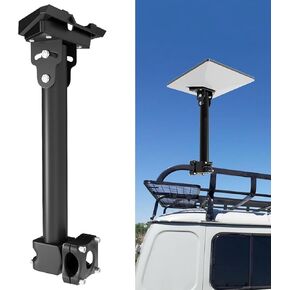 Starlink Mini Mount for RV Ladder, Starlink Mounting Kit with Adjustable Starlink Pipe Adapter, Camper Roof Railing Mount Installation Range 0.8-1.1"