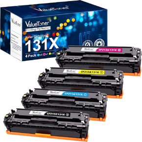 Valuetoner Remanufactured Toner Cartridge Replacement for HP 131X 131A CF210A CF211A CF212A CF213A for Laserjet Pro 200 Color M251nw M251n MFP M276nw MFP M276n Printer (Black,Cyan,Magenta,Yellow)