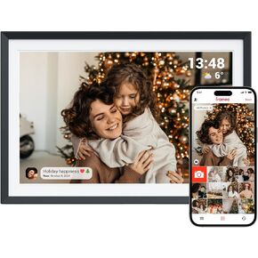 Frameo 10.1 in Smart WiFi Digital Photo Frame,Electronic Picture Frame Slideshow Send Photos from Anywhere with Frameo,1280 * 800 IPS Touch Screen Picture Frame for Gifts