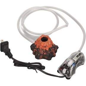 HEEPDD Aquarium Volcanic Bubbler, Resin Volcano Ornament Kit with Hose Air Pump for Fish Landscape Addition and Oxygenation