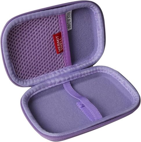 Hermitshell Hard Travel Case for Anker Power Bank, 10,000mAh Portable Charger with Built-in USB-C Cable and Lanyard (Purple) in Saudi Arabia