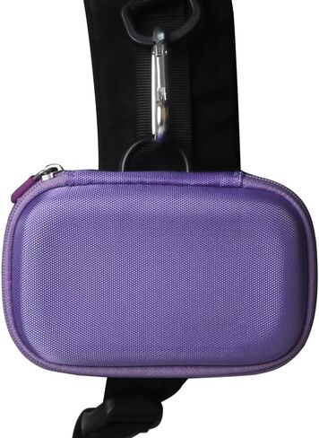 Hermitshell Hard Travel Case for Anker Power Bank, 10,000mAh Portable Charger with Built-in USB-C Cable and Lanyard (Purple) in Saudi Arabia