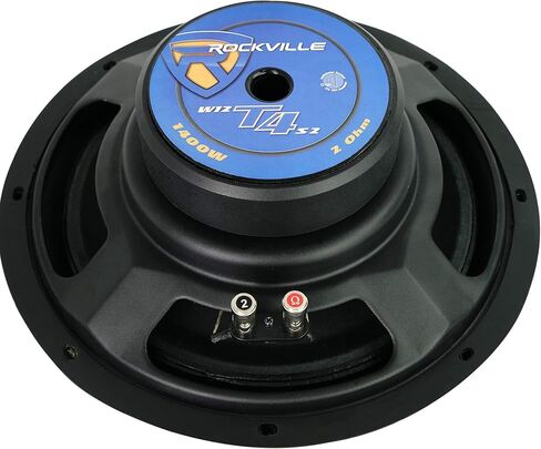 Rockville W12T4S2 12" Shallow Mount 1400w Peak Car Subwoofer 2-Ohm Sub 350w RMS CEA Rated,Black in Saudi Arabia