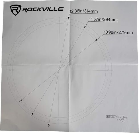 Rockville W12T4S2 12" Shallow Mount 1400w Peak Car Subwoofer 2-Ohm Sub 350w RMS CEA Rated,Black in Saudi Arabia