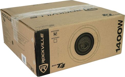 Rockville W12T4S2 12" Shallow Mount 1400w Peak Car Subwoofer 2-Ohm Sub 350w RMS CEA Rated,Black in Saudi Arabia