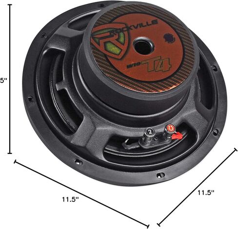 Rockville W12T4S2 12" Shallow Mount 1400w Peak Car Subwoofer 2-Ohm Sub 350w RMS CEA Rated,Black in Saudi Arabia