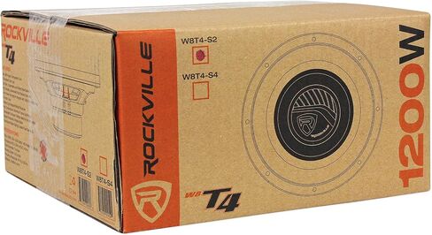 مضخم صوت Rockville W12T4S2 مقاس 12 بوصة، بقدرة 1400 وات، ومضخم صوت للسيارة 2 أوم، و350 وات RMS CEA، أسود in Saudi Arabia