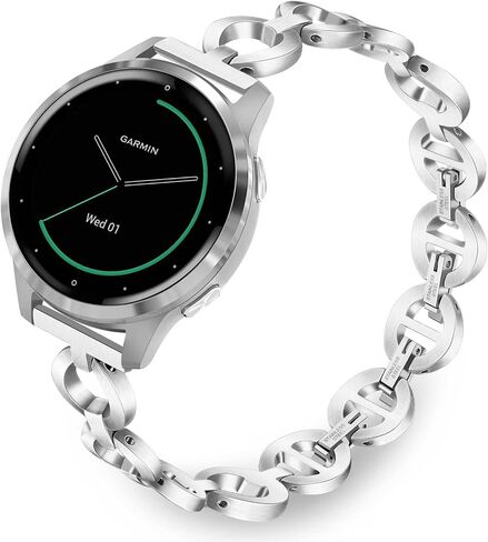 TRUMiRR Women Band for Venu 3S (41mm) Smart Watch, Stainless Steel Jewelry Watchband Soft Gold Strap for Garmin Venu 3S / Venu 2S / Vivomove 3S / Forerunner 265S in Saudi Arabia