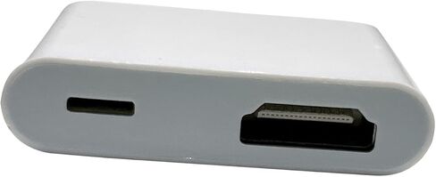 L8-3SE Lightning Digital AV Adapter - Lightning to Lightning and HDMI, White Color, Compatible with iPhone, iPad, and iPod in Saudi Arabia