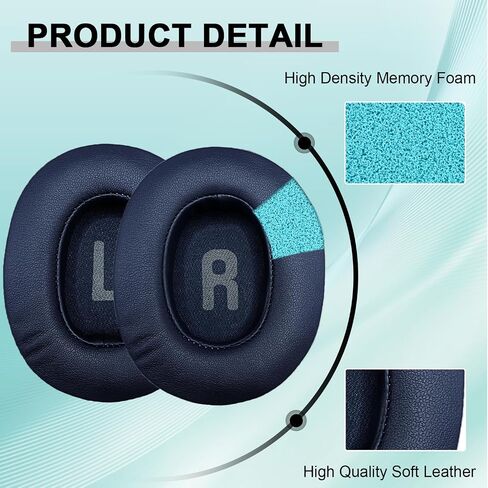 Replacement Ear Pads for JBL Tune 700(700BT)/710(710BT)/720(720BT)/750(750BT,750BTNC)/760(760NC)/770(770NC) Headphones, Headset Ear Cushions, Headset Earpads, Ear Cups Cover-Blue in Kuwait