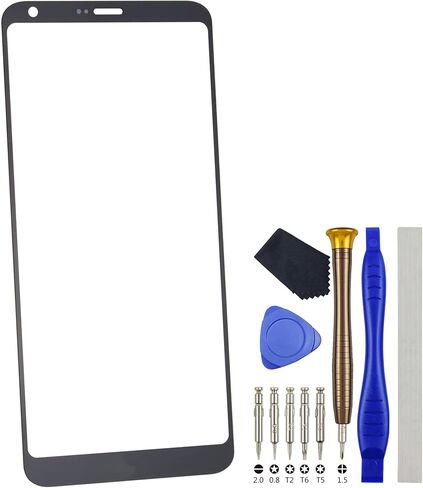 غطاء زجاجي للشاشة H870 بديل لهاتف LG G6 أسود 5.7 بوصة مع مجموعة أدوات مجانية ولاصق (ليس LCD) in Saudi Arabia
