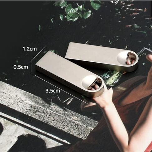 محرك أقراص فلاش Balmy سعة 32 جيجابايت، محرك أقراص USB عالي السرعة، محرك أقراص USB معدني، عصا ذاكرة محمولة (32 جيجابايت، فضي نصف دائري) in Saudi Arabia