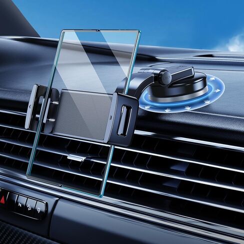 ELOHEI Car Phone Tablet Mount for Z Fold 6, [Thick Cases Friendly] ipad Holder for Car Air Vent Dashboard Compatible with Samsung Galaxy Z Fold 6 5 4 3/iPad Pro iPad Air Pixel(Air Vent-S6) in Kuwait