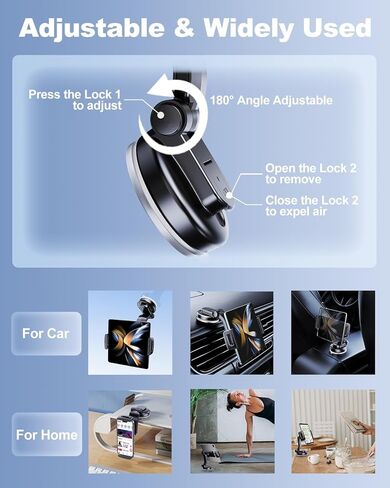 ELOHEI Car Phone Tablet Mount for Z Fold 6, [Thick Cases Friendly] ipad Holder for Car Air Vent Dashboard Compatible with Samsung Galaxy Z Fold 6 5 4 3/iPad Pro iPad Air Pixel(Air Vent-S6) in Kuwait