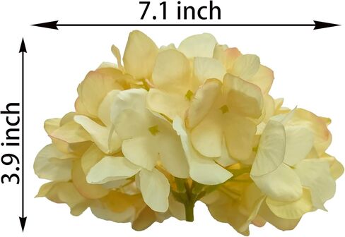 Pink Hydrangea Artificial Flowers,Artificial Silk Hydrangea Heads Faux Hydrangea Flowers Heads with Stems for Home Wedding Baby Shower Decor,Pack of 10 (81 petals) in Kuwait