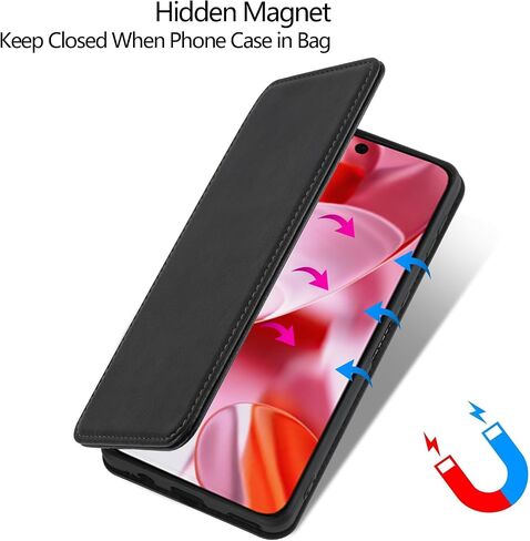 for Google Pixel 9 Pro XL Leather Case Stand Fuction Wallet Bag with Card Slots Protective （with Hand Strap and Tempered Screen Protector Black in Saudi Arabia