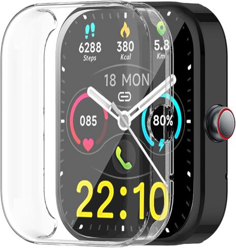 [2 Pack] Screen Protector Compatible with Kuizil, WeurGhy T70 Case, Soft TPU Plated Case All-Around Protective Screen Full Cover Bumper Compatible for T70 Smart Watch in Saudi Arabia