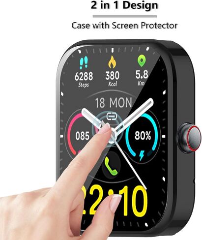 [2 Pack] Screen Protector Compatible with Kuizil, WeurGhy T70 Case, Soft TPU Plated Case All-Around Protective Screen Full Cover Bumper Compatible for T70 Smart Watch in Saudi Arabia