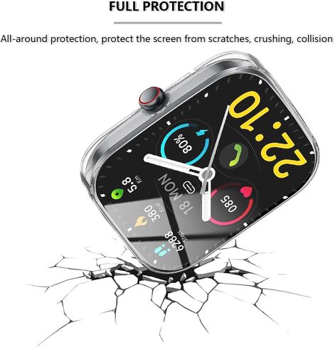 [2 Pack] Screen Protector Compatible with Kuizil, WeurGhy T70 Case, Soft TPU Plated Case All-Around Protective Screen Full Cover Bumper Compatible for T70 Smart Watch in Saudi Arabia