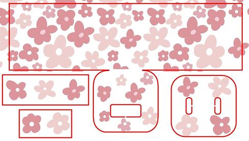 Charger Skin Charger Decal Wrap Compatible with iPhone 5W Charger Wall Charger Stickers Pink Flower in Saudi Arabia