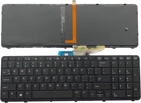 Laptop Replacement US Layout No Pointing with Backlight Keyboard for HP ZBOOK 15 G1 ZBOOK 15 G2 ZBOOK 17 G1 ZBOOK 17 G2 Series PK130TK1A00 SK7123BL MP-12P23USJ698W PK130TK2A00 733688-001 in Saudi Arabia