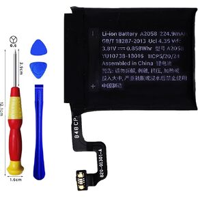 A2058 Replacement battery for Watch Series 4 Gen 40mm,Rechargeable 0 Cycle Battery Compatible with Apple Watch Series 4 Gen 40mm with Repair Tool Kits