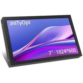 HD Monitor 7 Inch Type-C/DC/AV/VGA Display HDMI LCD 1024 * 600 High Resolution for Raspberry Pi 4/3 Model B/3B+/BB Black/Banana Pi,Work as Computer Monitor for Windows 10/8.1/8/7