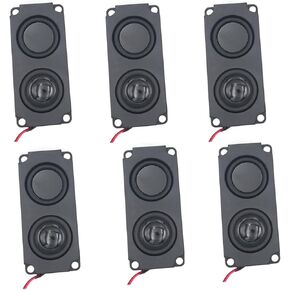6 PCS Speaker 5 Watt 8 Ohm Double Cavity Mini Speaker Full-Range Cavity Advertising Machine Small Speaker 3.3V 5V with JST-PH2.5mm-2 pin Interface