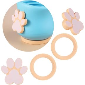 Silicone Plug and Stand for Dog Treat Toy, 2pcs Paw Stoppers and 2pcs Round Stands for Dog Toy Silicone Dog Toy Holder Stopper Claw Plug Stopper Accessories for Dog Toys
