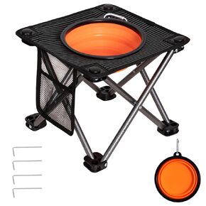 KingCamp Elevated Dog Bowls with 35oz Collapsible Food Bowls Non-Slip Dog Feeder for Large Medium Small Sized Breed Dogs