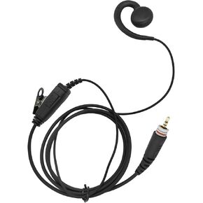 1-Wire C Shape Swivel Earpiece Walkie Talkie Headphone 2-Way Radio Earphone 2.5mm Single Pin Ear Piece with Ptt Mic Compatible for Motorola CLP 1010e 1040e 1060e 1080e