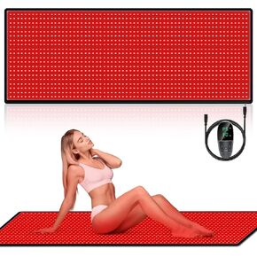 Red Light Therapy Pad,Red Light Therapy for Body 2520 LEDs Red Light Therapy Mat 660nm Red Light-Therapy& 850nm Infrared Light Large Blanket for Face and Body Device Pain Relief Skin Health
