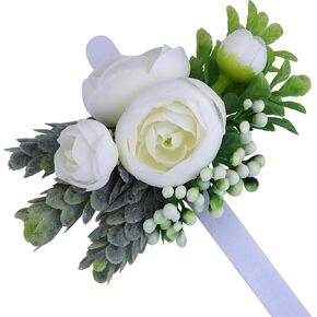 Pet Collar Flower Dog Wedding Flower Bow Tie Dog Collar Flower Charm Flower for Collar Removable Pet Flower Collar Accessory for Wedding Ceremony Dogs Cats Puppies Grooming (White)