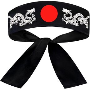 Sunrise Kitchen Supply White Sushi Chef Headband Japanese Symbol Ninja Print