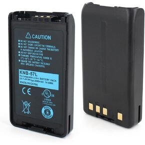 2PCS KNB-57L KNB-55L Li-ion Battery 7.4V 2000mAh Replacement for Radio TK-2360 TK-3360 TK-2170 TK-3170 TK-2160 TK-3160 TK-2140 TK-3140 TK-2173 TK-3173 NX-220 NX-320