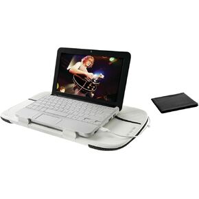 Logitech Speaker Lapdesk N550 with Integrated Stereo Speakers, USB-Powered, 14" Laptop Compatibility, Heat Shielding, Adjustable Viewing Angle, Plug-and-Play USB, Air-Mesh Fabric, W/Cleaning Cloth