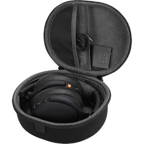 Linkidea Headphones Carrying Case Compatible with Skullcandy Crusher Wireless, Hesh 3, Crusher ANC, Crusher 360 Headphones Protective Hard Shell Headset Travel Bag with Room for Cable (Black)
