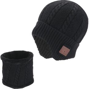 Wireless Beanie Hat Men Women Gifts Knit Headphone Headset Christmas Music Cap Gifts for Teenage Boys Girls Husband